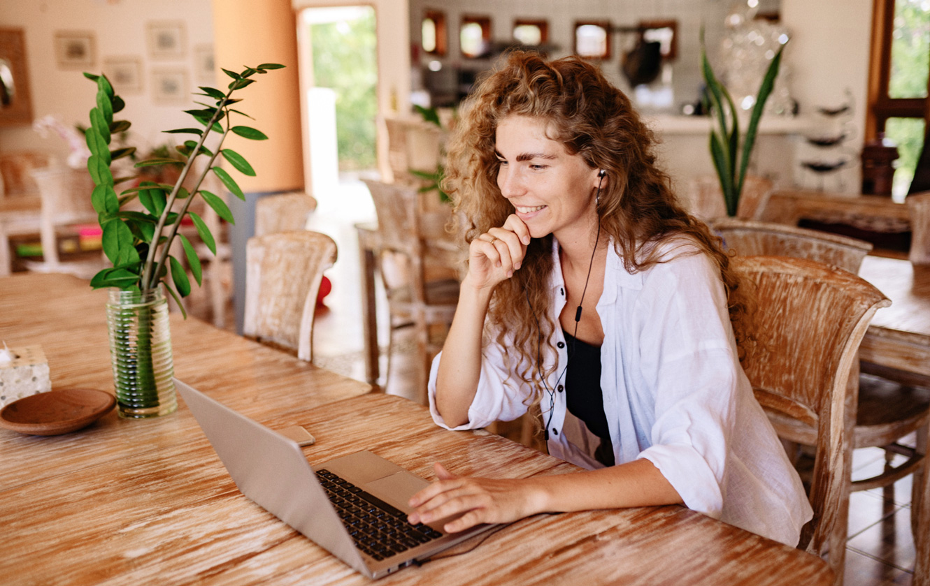 Woman Working on Laptop Woman Working on Laptop